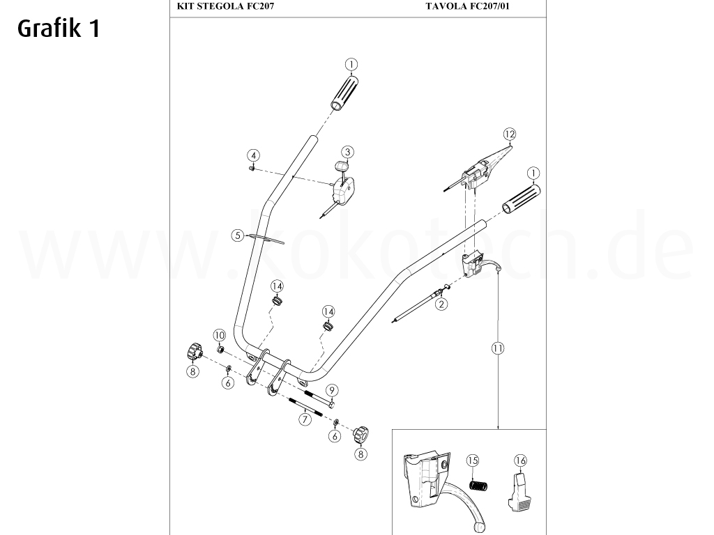 Ersatzteilanfrage für MGM FC207