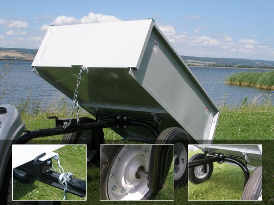 Anhänger 300 kg kippbar silber